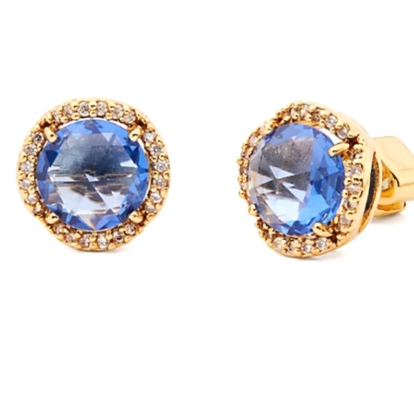 Kate Spade that sparkle studs sapphire blue